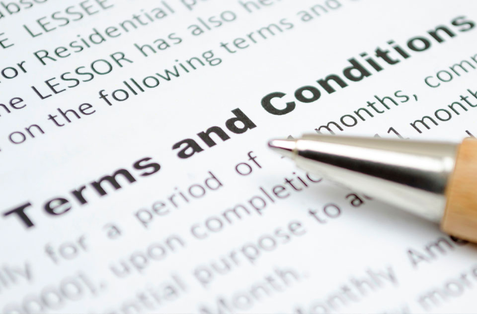 General terms and conditions